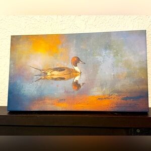 Serene Duck Canvas Art - Multicolor 8x14